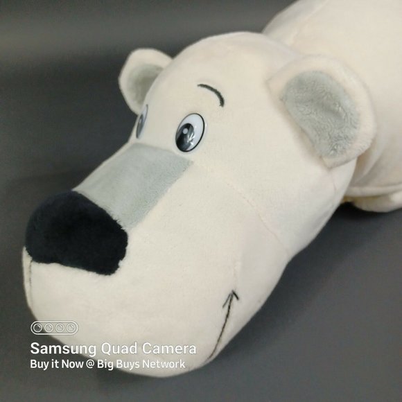 Flip A Zoo Hazel HUSKY + Urso POLAR BEAR 17" Stuffed Pillow Huggable Plushie Toy - Picture 5 of 12